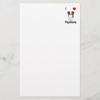 I Liebe Papillons (Bild) Briefpapier