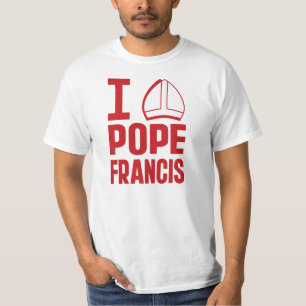 I Liebe Papst Franziskus (Pointy Hat) T-Shirt