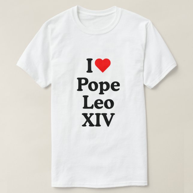 I Liebe Papst Leo XVI T-Shirt (Design vorne)