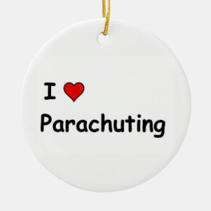 I Liebe Parachuting Keramik Ornament