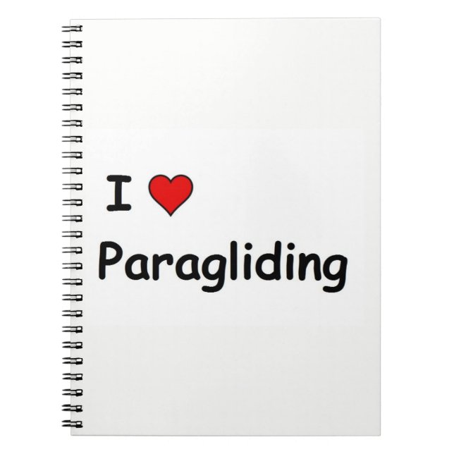 I Liebe Paragliding Notizblock (Vorderseite)