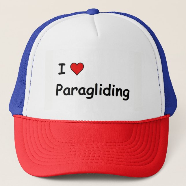 I Liebe Paragliding Truckerkappe (Vorderseite)