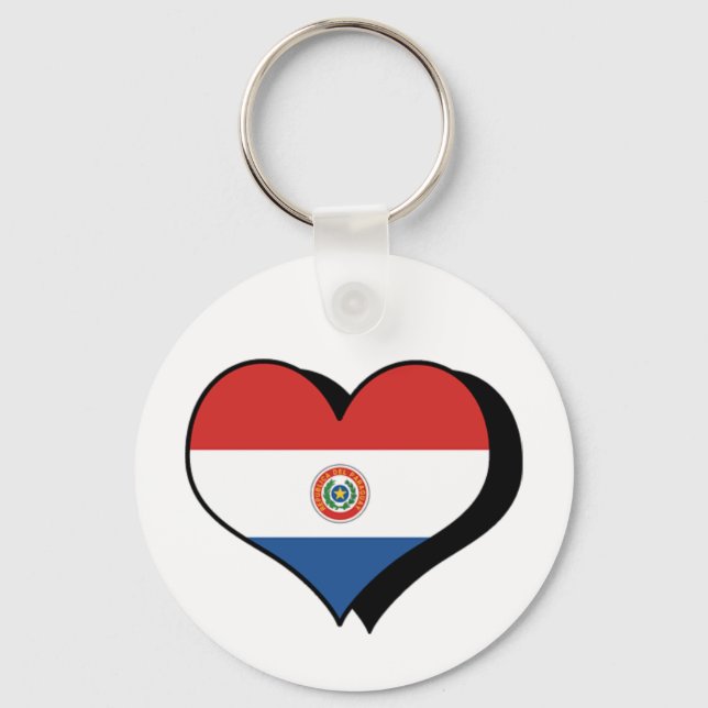 I Liebe Paraguay Schlüsselanhänger (Vorderseite)