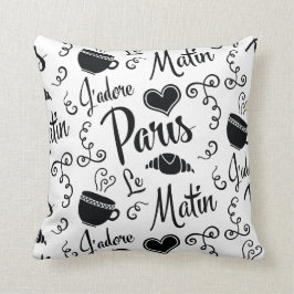 I Liebe Paris am Morgen Kissen