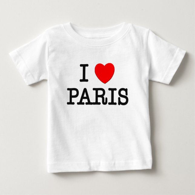 I Liebe Paris Baby T-shirt (Vorderseite)