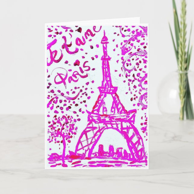 I Liebe Paris Card<Blank Inside> Einladung (Vorderseite)