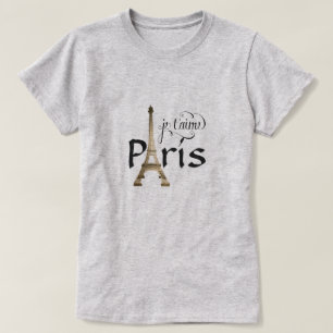 I Liebe PARIS, Eifell Turm T-SHIRT