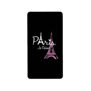 I Liebe Paris Eiffel Tower Frankreich Adressaufkleber