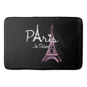 I Liebe Paris Eiffel Tower Frankreich Badematte