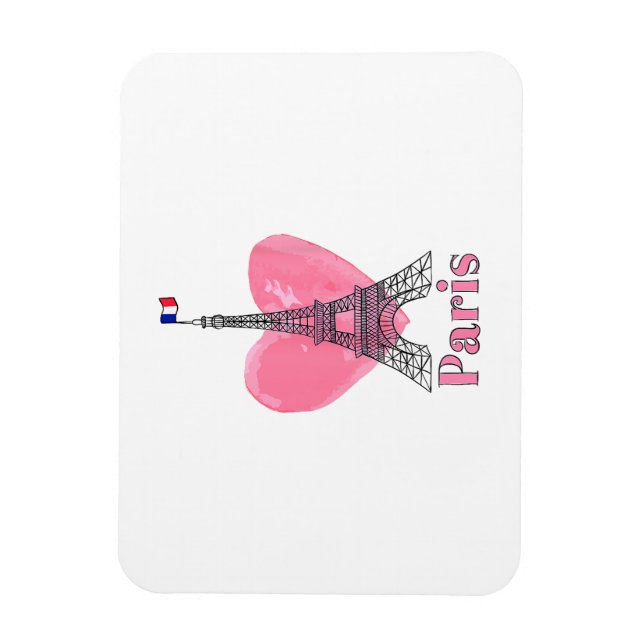 I Liebe Paris Eiffel Tower Frankreich Geschenk Magnet (Vertikal)