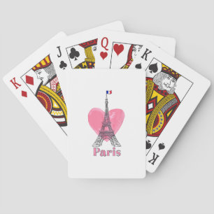 I Liebe Paris Eiffel Tower Frankreich Geschenk Spielkarten