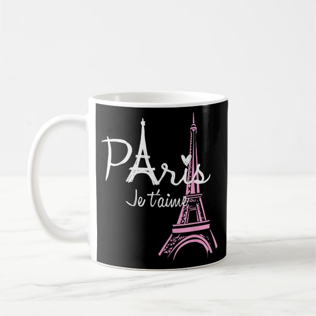 I Liebe Paris Eiffel Tower Frankreich Kaffeetasse (Links)