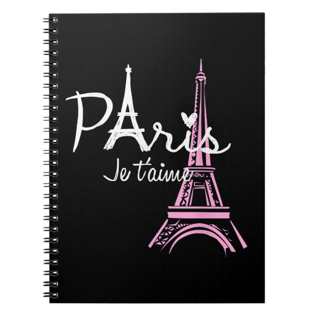 I Liebe Paris Eiffel Tower Frankreich Notizblock (Vorderseite)