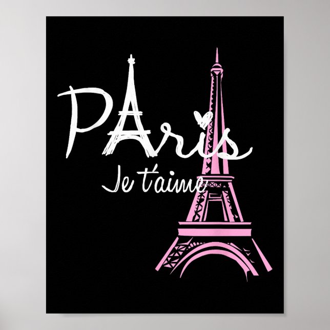 I Liebe Paris Eiffel Tower Frankreich Poster (Vorne)