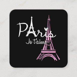 I Liebe Paris Eiffel Tower Frankreich Quadratische Visitenkarte