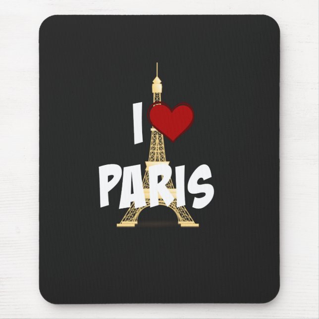 "I Liebe Paris", Eiffelturm Mousepad (Vorne)