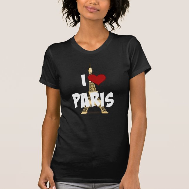 "I Liebe Paris", Eiffelturm T-Shirt (Vorderseite)