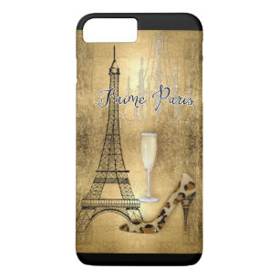 I Liebe-Paris-Goldblatt-Eiffel-Turm-Mode-Schuhe Case-Mate iPhone Hülle
