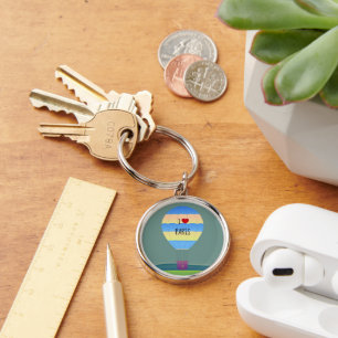 I Liebe Paris, Hot Air Ballon Schlüsselanhänger