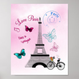 I Liebe Paris im Frühjahr Poster