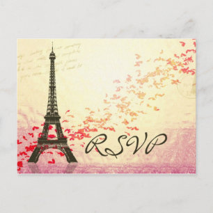 I Liebe Paris im Springtime - RSVP-Karte Einladungspostkarte
