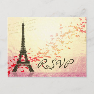 I Liebe Paris im Springtime - RSVP-Karte Einladungspostkarte