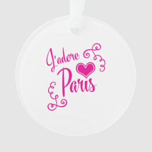 I Liebe Paris - J'adore Paris Vintage Art Ornament