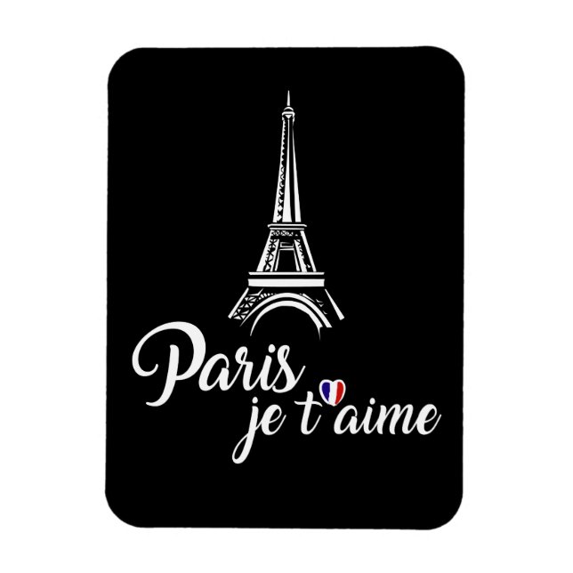 I Liebe Paris Je t'aime Magnet (Vertikal)