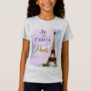 I Liebe Paris! Je t'aime Paris! Eiffelturm T-Shirt