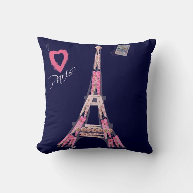 I Liebe Paris Kissen (Vorderseite)