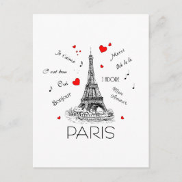 I Liebe Paris, Mon Amour Postkarte
