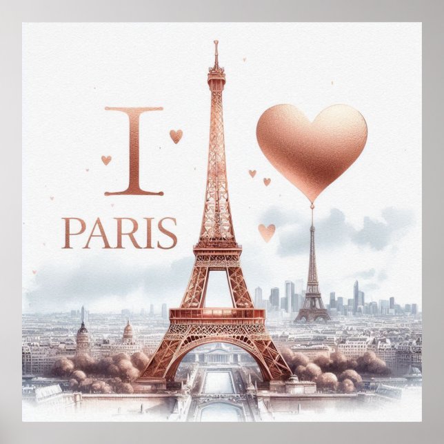 I Liebe Paris Poster (Vorne)