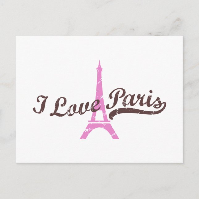 I Liebe Paris Postkarte (Vorderseite)