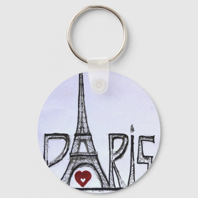 I Liebe Paris Schlüsselanhänger (Vorderseite)