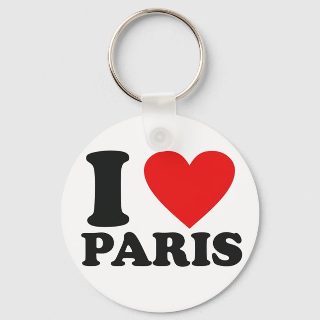 I Liebe Paris Schlüsselanhänger (Vorderseite)