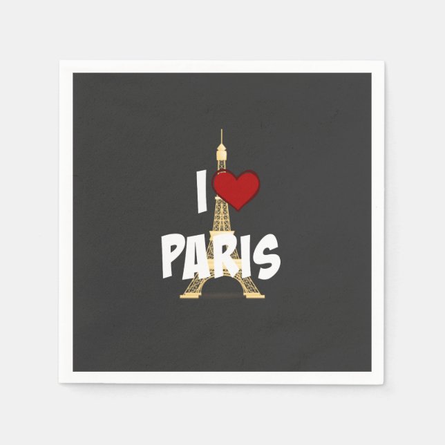 I Liebe Paris Serviette (Vorderseite)