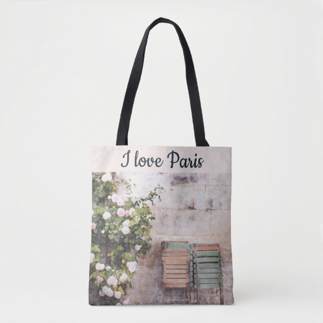 I Liebe Paris Street Scene Blume (Vorderseite)