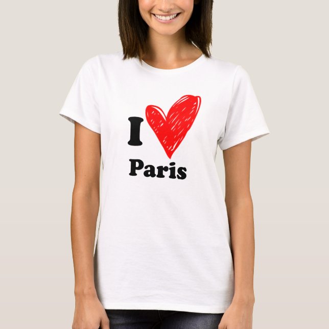 I Liebe Paris T-Shirt (Vorderseite)