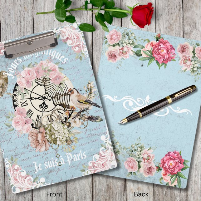 I Liebe Paris trendige französische Vintage Kunstw Klemmbrett (Von Creator hochgeladen)