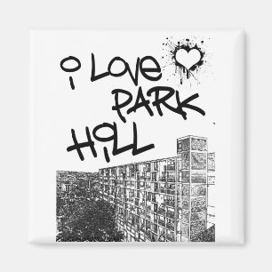 I Liebe-Park-Hügel Magnet