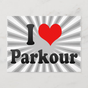I Liebe Parkour Postkarte