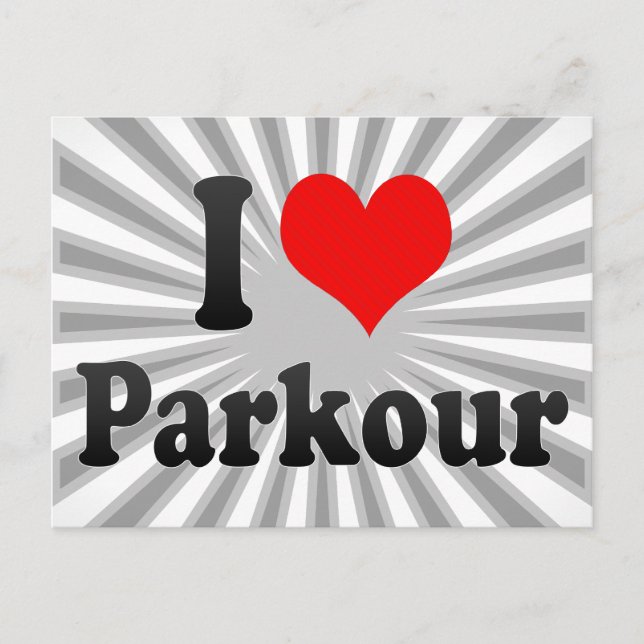 I Liebe Parkour Postkarte (Vorderseite)