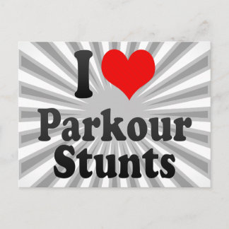 I Liebe Parkour Stunts Postkarte
