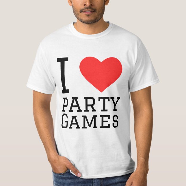 I Liebe Party Games T-Shirt (Vorderseite)