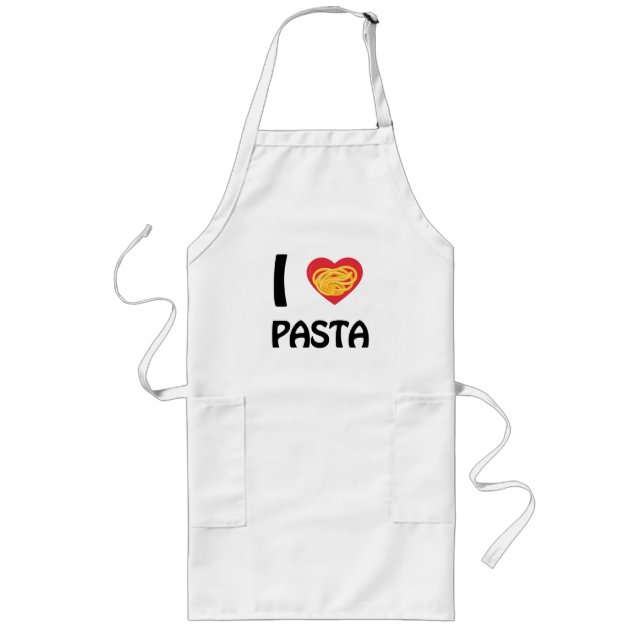 I Liebe Pasta Lange Schürze (Vorne)