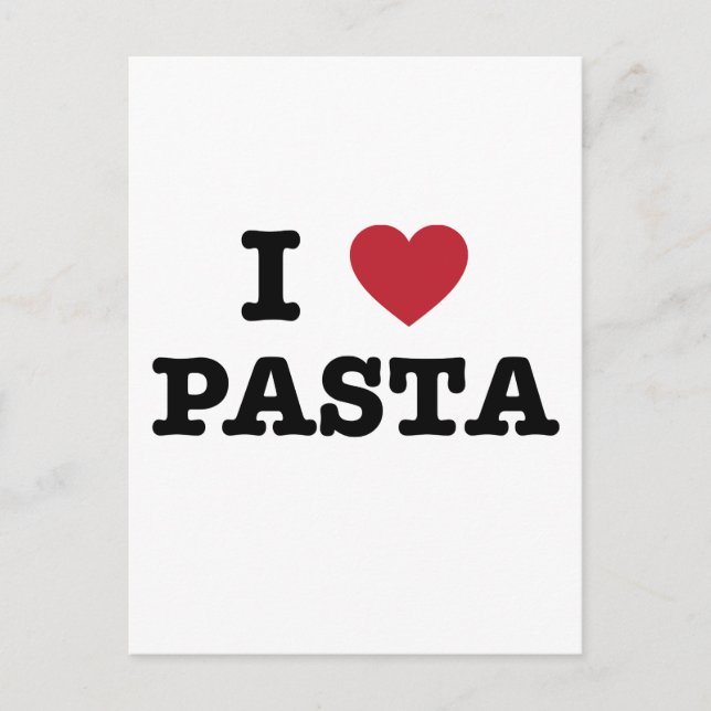 I Liebe Pasta Postkarte (Vorderseite)