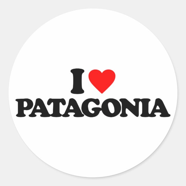 I LIEBE PATAGONIA RUNDER AUFKLEBER (Vorderseite)