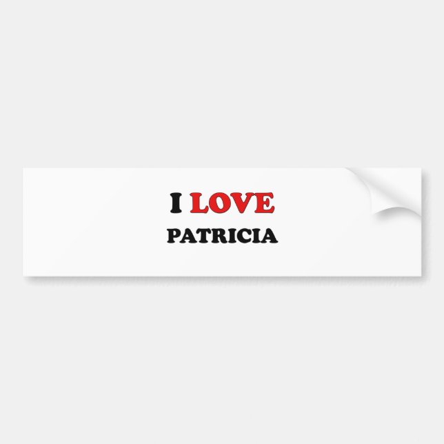 I Liebe Patricia Autoaufkleber (Vorne)