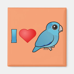 I Liebe Pazifische Flecken (blau) Magnet