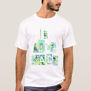 I Liebe Peace Beautiful Art Print Text Design T-Shirt